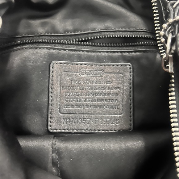 Coach Park A1357 F19726 Black Leather Medium Shoulder Crossbody Handbag Purse - Picture 6 of 9